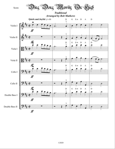 Ding Dong Merrily On High for Strings