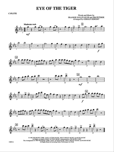 Eye of the Tiger: Flute