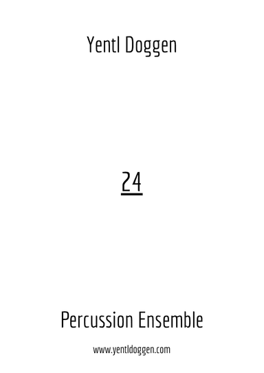 24 for Percussion Ensemble - Score Only