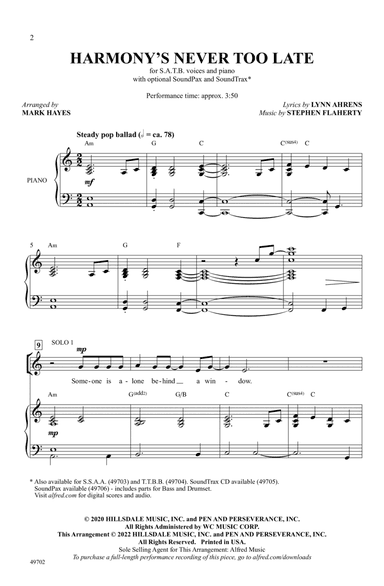 Harmony's Never Too Late