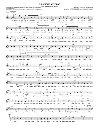 The Wrong Note Rag (from Wonderful Town)