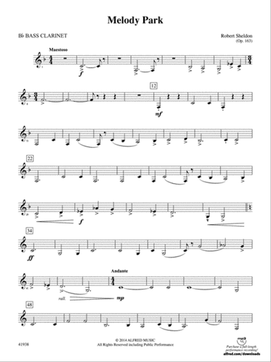 Melody Park: B-flat Bass Clarinet