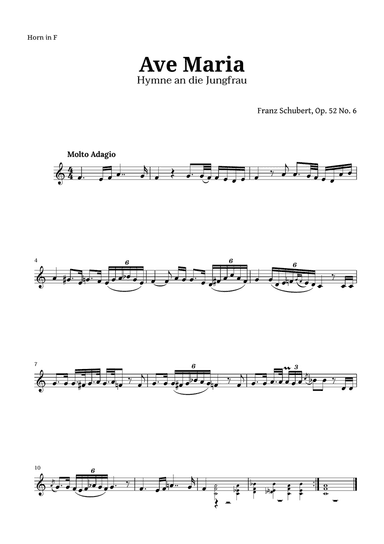 Ave Maria by Schubert for French Horn