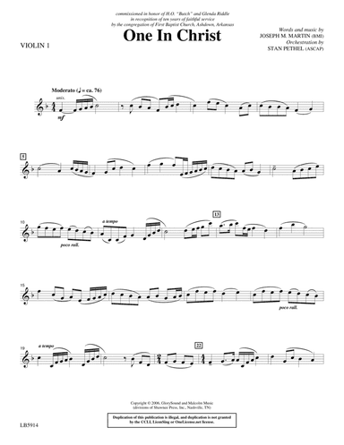 One In Christ - Violin 1