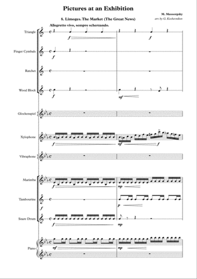 Pictures at an Exhibition. 8. Limoges. The Market (The Great News)