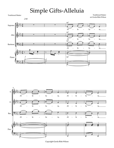 SIMPLE GIFTS-ALLELUIA