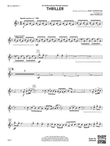 Thriller: 1st B-flat Clarinet