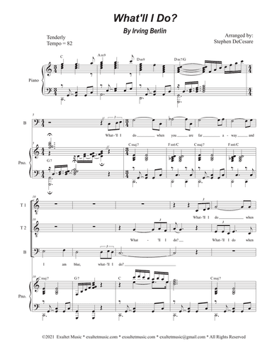 What'll I Do? (Vocal Trio - (TTB)
