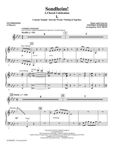 Sondheim! A Choral Celebration (Medley) (arr. Mac Huff) - Synthesizer