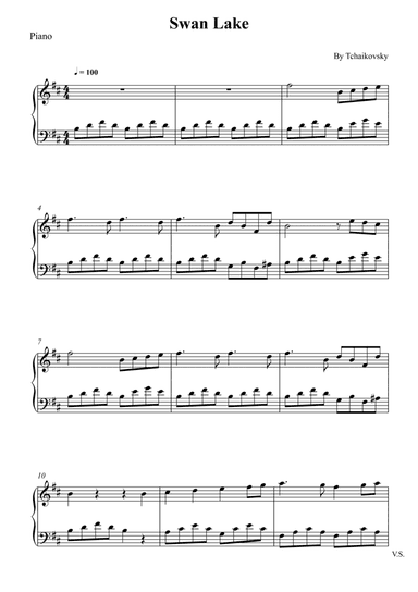 Swan Lake Theme - Tchaikovsky