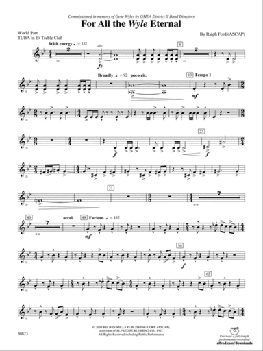 For All the Wyle Eternal: (wp) B-flat Tuba T.C.
