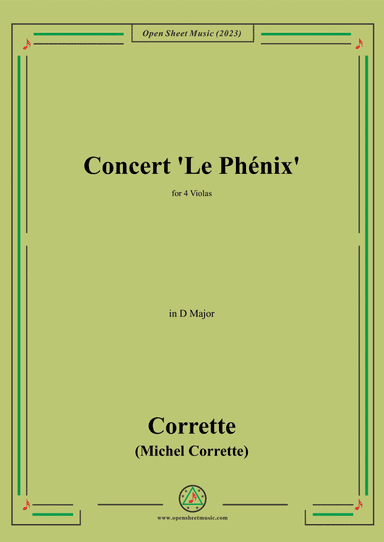 M. Corrette-Concert 'Le Phénix',in D Major,for 4 Violas