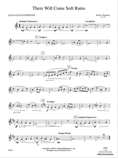 There Will Come Soft Rains: 2nd E-flat Alto Saxophone