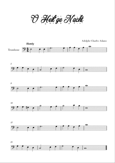 O Heil’ge Nacht (for Trombone)