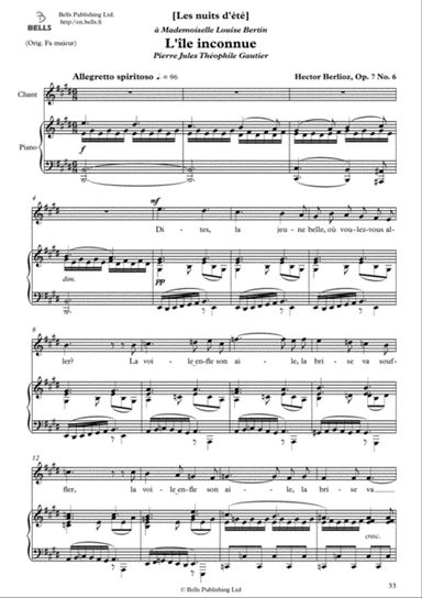 L'ile inconnue, Op. 7 No. 6 (E Major)