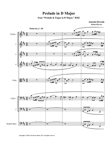 Dvorák, Prelude in D Major (String Orchestra)