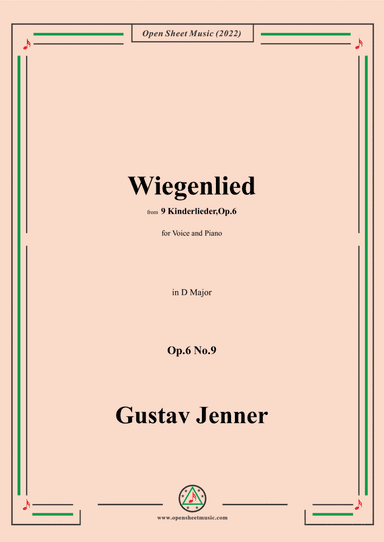 Jenner-Wiegenlied,in D Major,Op.6 No.9