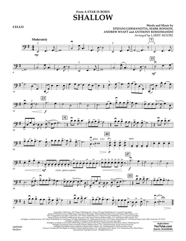 Shallow (from A Star Is Born) (arr. Larry Moore) - Cello