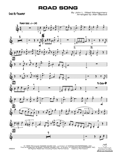Road Song: 2nd B-flat Trumpet