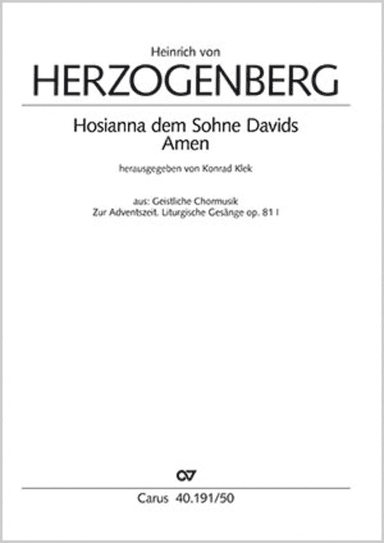 O hosanna, thou Son of David + Amen
