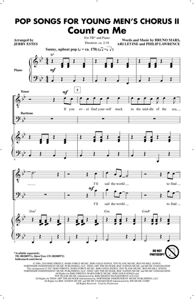 Pop Songs for Young Men's Chorus II