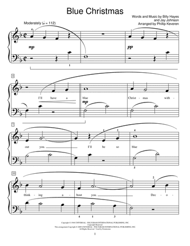 Blue Christmas (arr. Phillip Keveren)