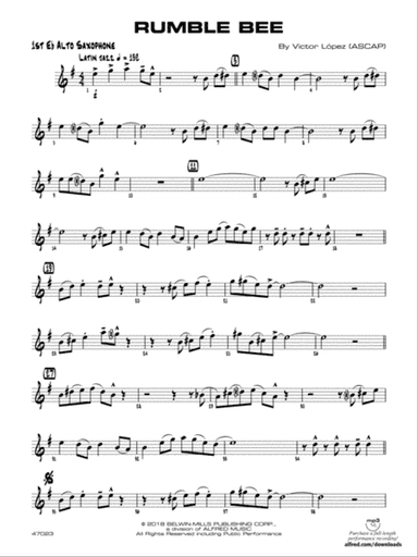 Rumble Bee: E-flat Alto Saxophone