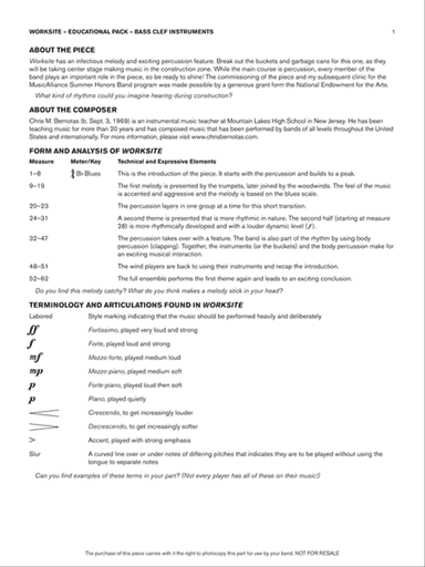 Worksite: Bass Clef Educational Pack