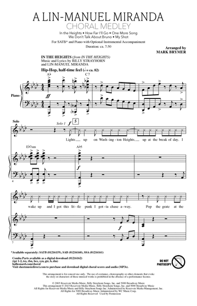 A Lin-Manuel Miranda Choral Medley (arr. Mark Brymer)