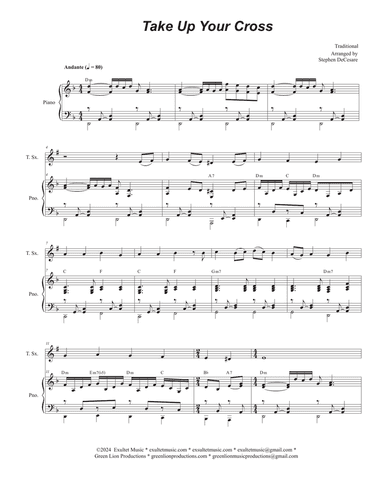 Take Up Your Cross (Tenor Saxophone and Piano)
