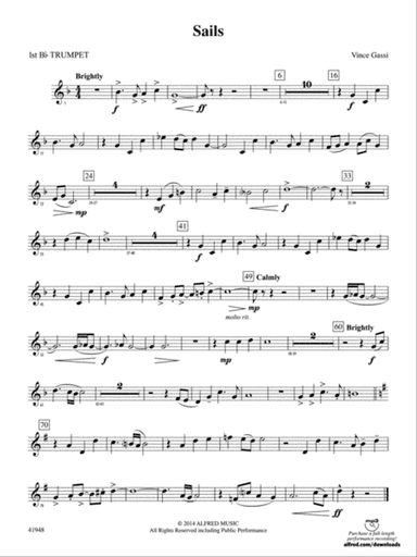 Sails: 1st B-flat Trumpet
