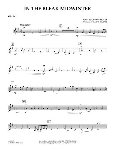 In the Bleak Midwinter (arr. Larry Moore) - Violin 2