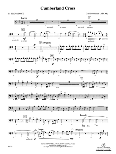 Cumberland Cross: 1st Trombone