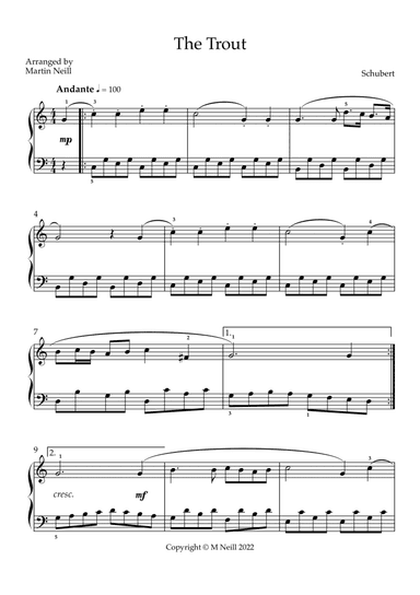 The Trout (Theme from the 4th movement of Quintet in A major)