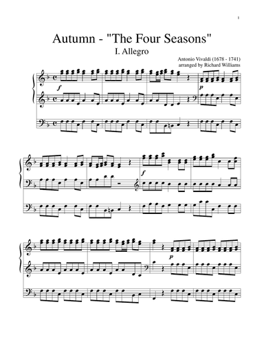 Autumn I.Allegro from The Four Seasons