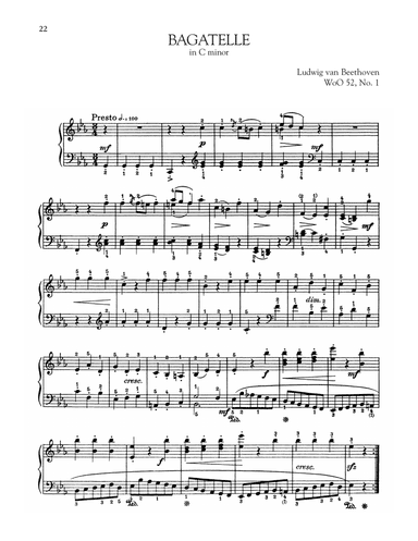 Bagatelle In C Minor, WoO 52