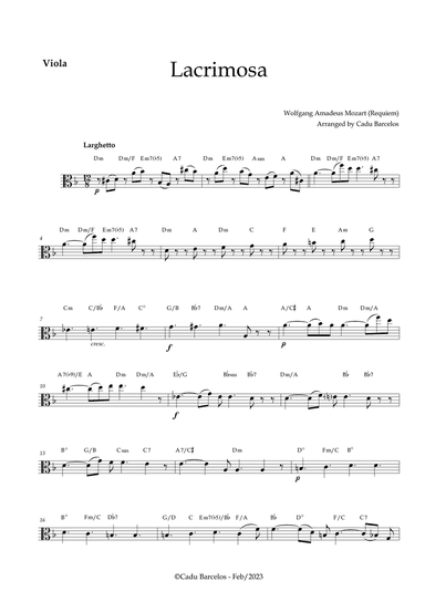 Lacrimosa - Viola and chords (Mozart)