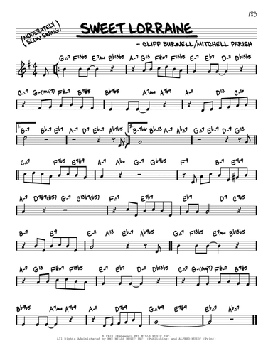 Sweet Lorraine (arr. David Hazeltine)