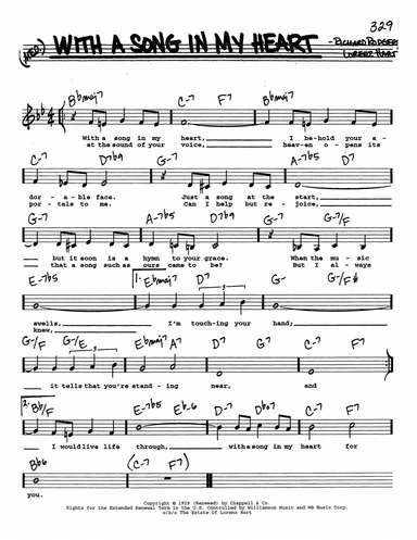 With A Song In My Heart (Low Voice)
