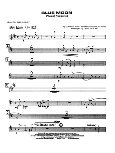 Blue Moon: 4th B-flat Trumpet