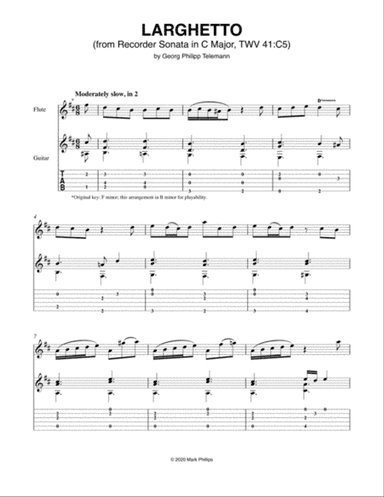 Larghetto (from Recorder Sonata in C Major, TWV 41:C5)