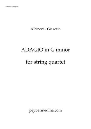 Adagio In G Minor