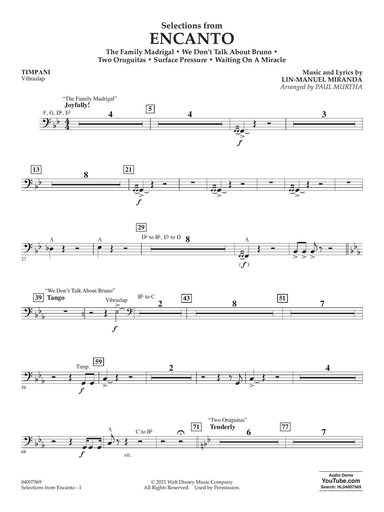 Selections from Encanto (arr. Paul Murtha) - Timpani