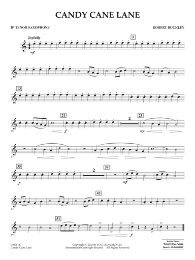 Candy Cane Lane - Bb Tenor Saxophone