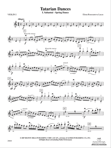 Tatarian Dances: 1st Violin