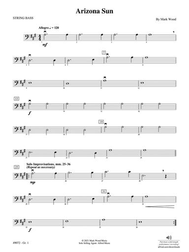 Arizona Sun: String Bass - Grade 1