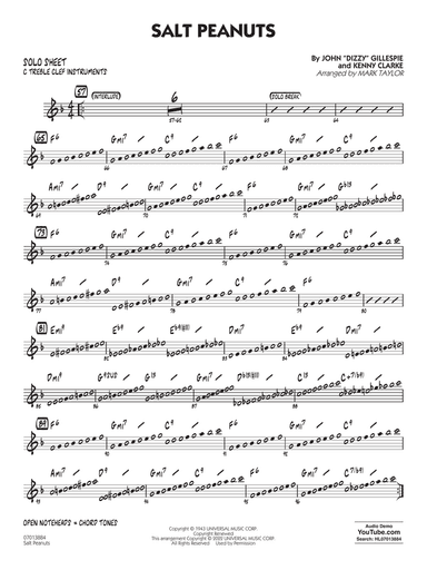 Salt Peanuts (arr. Mark Taylor) - C Solo Sheet
