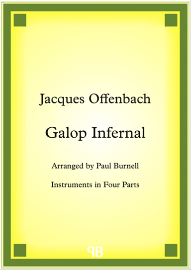 Galop Infernal, arranged for instruments in four parts