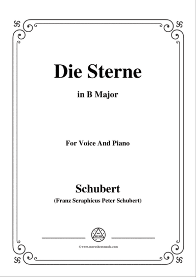 Schubert-Die Sterne,Op.96 No.1,in B Major,for Voice&Piano