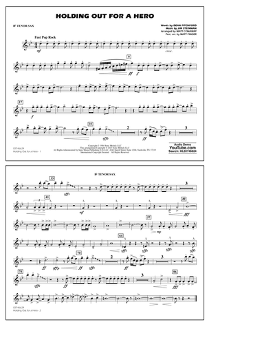 Holding Out For A Hero (arr. Conaway & Finger) - Bb Tenor Sax